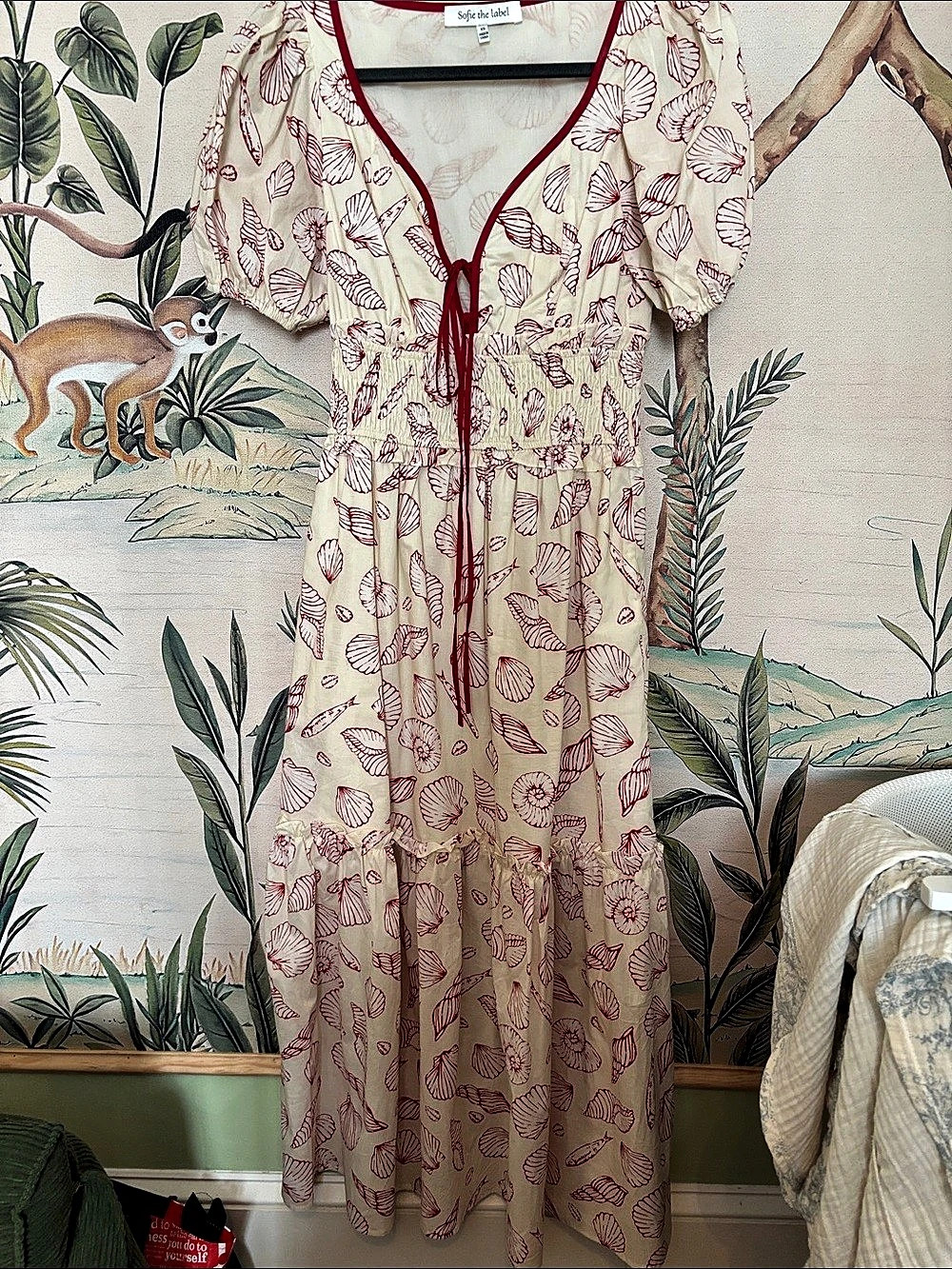 Sofie the label Seashell Print Maxi Dress Size XS Like New